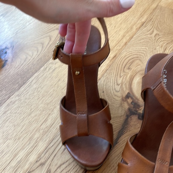 Cravela Kurt Ceiger Brown wedges- size 38 - Picture 6 of 7